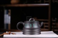 《鱼乐》茶具茶壶宜兴手工紫砂壶乌金泥
