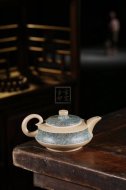 《福在眼前》宜兴紫砂壶曲壶工艺美术师手工本山绿泥泡茶壶礼品