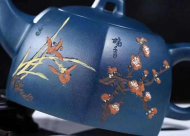 《四君子套组》宜兴紫砂壶周瑞成原矿顶级天青泥全手工茶壶