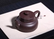 《金砂纳福》紫泥紫砂茶壶全手工工艺美术师宜兴原矿紫砂喝茶壶