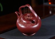 《梵华提梁》纯手工高级工艺美术师宜兴紫砂创新提梁壶紫泥泡茶壶套壶