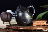 《秦权》宜兴紫砂壶全手工工艺美术师茶具纯泡茶壶稀有乌金泥秦权