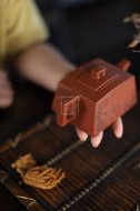 《云卷飞泉》宜兴紫砂壶高级工艺美术师手工降坡泥降坡泥茶壶茶具四方