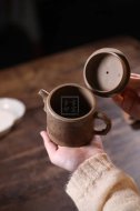 《高竹节》宜兴紫砂壶实力派名家纯手工龙血段泥茶壶茶具