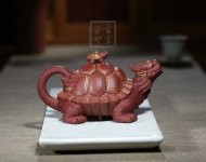 《金龟出海》宜兴紫砂壶高级工艺美术师纯手工底槽青创新壶茶壶紫砂茶具