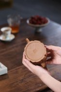 《松鼠葡萄桩》宜兴高级工艺美术师手工紫砂壶茶壶具段泥花器