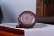 《桥梁扁鼓》宜兴紫砂壶工艺美术师手工刻绘茶壶茶具紫泥