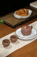 《汉瓦》宜兴紫砂壶工艺美术师纯手工料七彩砂中壶茶具泡茶壶汉瓦