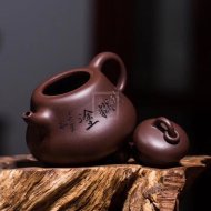 《葫芦》宜兴助理工艺美术师手工紫砂壶茶壶具紫泥葫芦
