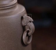 《汲古茶仓双耳兽首》宜兴紫砂壶名家全手工青段泡茶壶茶具家用