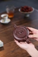 《金砂竹韵》宜兴紫砂壶纯手工底槽青，段泥泡茶壶
