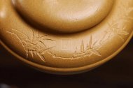 《线圆》宜兴紫砂壶高级工艺美术师手工刻绘茶壶茶具黄金段泥线圆