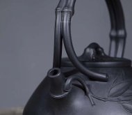 《石瓢提梁》宜兴紫砂壶工艺美术师手工小容量功夫茶壶紫泥还原烧石瓢提梁