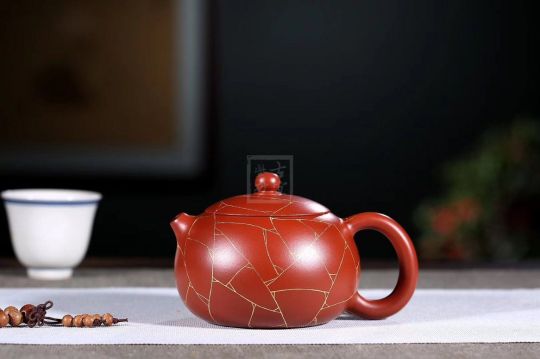《金丝西施》宜兴纯手工紫砂壶大红袍西施