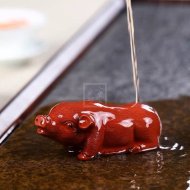 《拉毛猪》紫砂壶全手工茶壶老师红泥壶