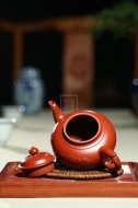 《山水笑樱（泥绘）》宜兴紫砂壶工艺美术师茶具顶级大红袍笑樱