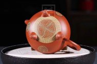 《狮韵》紫砂壶全手工茶壶老师小红泥，绞泥（段泥、紫泥、绿泥等）壶