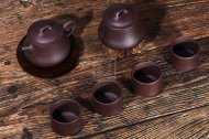 《饮瓢套组》茶具茶壶宜兴手工紫砂壶紫泥