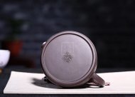 《金砂纳福》紫泥紫砂茶壶全手工工艺美术师宜兴原矿紫砂喝茶壶