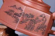 《六方荣华》宜兴紫砂壶六方底槽青泡茶壶