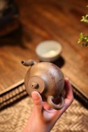 《橄榄》宜兴紫砂壶全手工青灰段泥