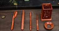 《花梨镂空四方六君子》紫砂壶全手工茶壶老师花梨木壶