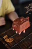 《云卷飞泉》宜兴紫砂壶高级工艺美术师手工降坡泥降坡泥茶壶茶具四方