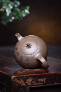 《金瓜玉乳》宜兴紫砂壶手工青段石瓢泡茶壶茶具