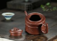 《富贵竹节套组》宜兴紫砂壶套组紫砂泡茶壶紫泥手工工艺美术师紫砂茶具