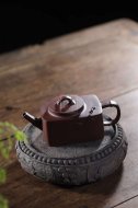 《四方劲竹》宜兴紫泥紫砂壶纯手工四方茶壶茶具