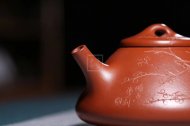 《子冶石瓢》宜兴高级工艺美术师工紫砂壶小煤窑朱泥石瓢茶壶茶具