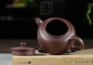 《品竹壶》宜兴紫砂壶紫泥助理工艺美术师全手工茶壶茶具