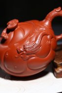 《鱼化龙》宜兴紫砂壶鱼化龙紫砂泡茶壶朱泥手工工艺美术师紫砂茶具