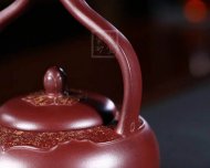 《梵华提梁》纯手工高级工艺美术师宜兴紫砂创新提梁壶紫泥泡茶壶套壶