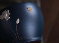 《主人杯泥绘堆绘紫砂杯》宜兴正品紫砂壶名家作品全手工紫泥外粉绿泥精品