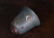 《琴瑟对杯》宜兴紫砂壶作品全手工紫泥