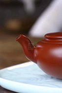 《婉灯》宜兴紫砂壶实力派艺人手工刻绘大红袍泡茶壶具