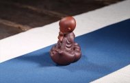 《沉思和尚》宜兴民间艺人手工紫砂壶茶壶茶具紫泥