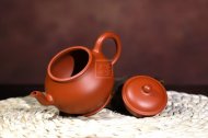 《孟臣款高虚扁》宜兴紫砂壶实力派名家纯手工朱泥茶壶茶具潘壶