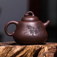 《葫芦》宜兴助理工艺美术师手工紫砂壶茶壶具紫泥葫芦