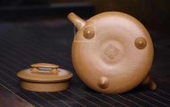《步步高升》宜兴紫砂壶工艺美术师手工黄金段茶壶