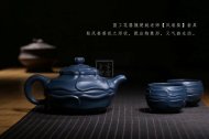 《风卷葵套具》宜兴纯工艺美术师全手工紫砂壶天青泥壶茶壶风卷葵茶具