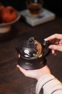 《龙凤呈祥》宜兴紫砂壶高级工艺美术师手工茶壶茶具稀有是黄泥创新壶