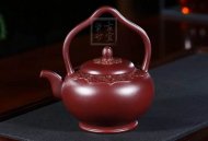 《梵华提梁》纯手工高级工艺美术师宜兴紫砂创新提梁壶紫泥泡茶壶套壶