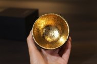 《鎏金杯》纯手工紫砂壶全手工宜兴瓷器茶壶花器