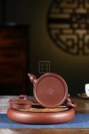《三友》宜兴紫砂壶工艺美术师手工紫泥竹段壶茶具泡茶壶