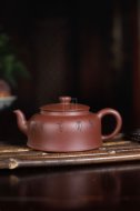 《陶缘双面刻绘》宜兴紫砂壶助理工艺美术师手工紫泥创新壶泡茶壶茶具