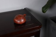 《刻绘石瓢》宜兴工艺美术师工紫砂壶家藏大红袍石瓢