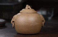 《汲古茶仓》宜兴纯手工紫砂壶黄段茶壶茶具