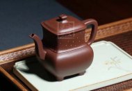 《清雅四方》宜兴实力派名家张伟军大师紫泥紫砂壶全手工功夫泡茶壶